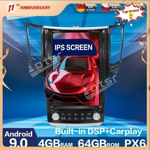 For Infiniti FX25 FX35 FX37 QX70 Android 9.0 Multimedia Player Tesla PX6 4G+64GB Car Radio Auto GPS Navigation DSP carplay WIFI