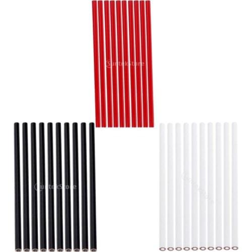 Pack Of 10 China Marker – Peel-Off Grease Pencil/Wax Pencil , Non-Porous & Polished Surfaces White