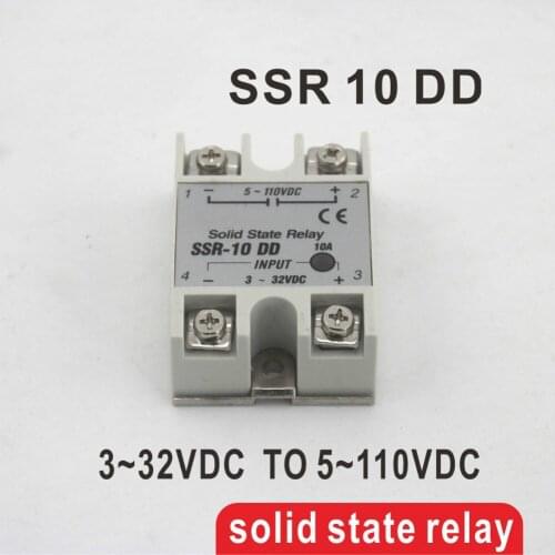 10DD SSR input 3~32VDC load 5~110VDC DC single phase DC solid state relay