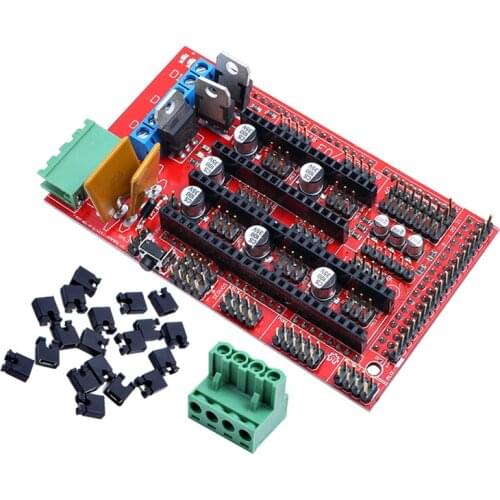 RAMPS 1.4 Control Board Panel Part Motherboard 3D Printers Parts Shield Red Black Controls Ramps1.4 Boards Accessories