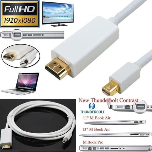 Mayitr Display Port Male To HDMI-compatible Male Cable Adapter Converter To HDMI Cables Adapter Thunderbolt Converter Connector
