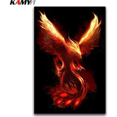 Full Square Diamond mosaic Cartoon bird Round Diamond embroidery Phoenix Fantasy 5D DIY Diamond painting Cross stitch Sun god DD
