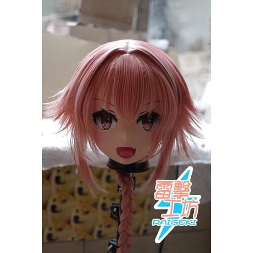 RG9157)Customize Full Head Female/Girl Resin Japanese Animegao Cartoon Character Crossdress Cosplay Kigurumi Doll Mask