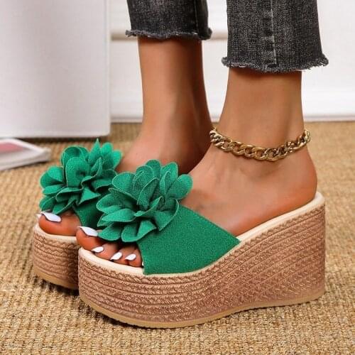 Hemp Rope Super High Platform Wedges Sandals New Style Beach Fashion Increased Platform Leisure and Comfortable Wedges Sandals