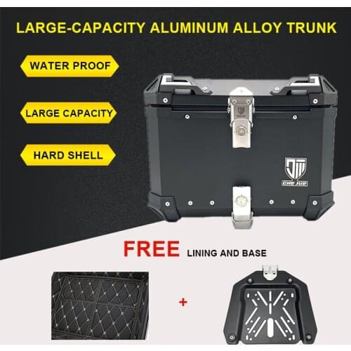 Motorcycle general aluminum alloy trunk/storage box/modified universal rear trunk/with universal chassis/45L storage box