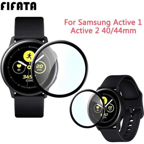 FIFATA 5D Full Screen Protector Film For Samsung Galaxy Watch Active1/2 40 44mm HD Anti-Bubble Round Edge TPU protective film