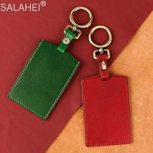 Genuine Leather Key Card Holder Protector Cover Car Key Case For Tesla Model 3 Interior Accessories Keychain Car-Styling