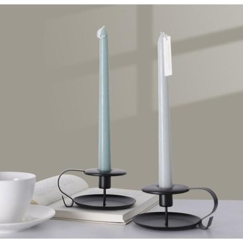 Nordic Iron Candle Holder Dinner Party Candle Holder European-style wrought iron dining table holiday decoration candle cup