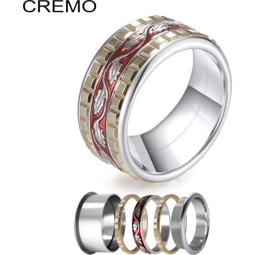 Cremo Women Band Rings Original Stainless Steel Combination Rings Arctic Symphony Collection Wedding Ring Bague Acier