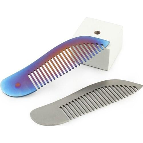 1pcs EDC Outdoor Accessories Portable Titanium Alloy Comb Does Not Rust Anti-static Titanium Comb
