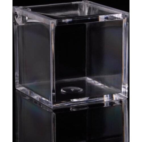 12Pcs/set Transparent Plastic Cube Wedding Favor Gift Boxes Candy Storage Party PS Plastic Box Packaging Transparent Plastic Box