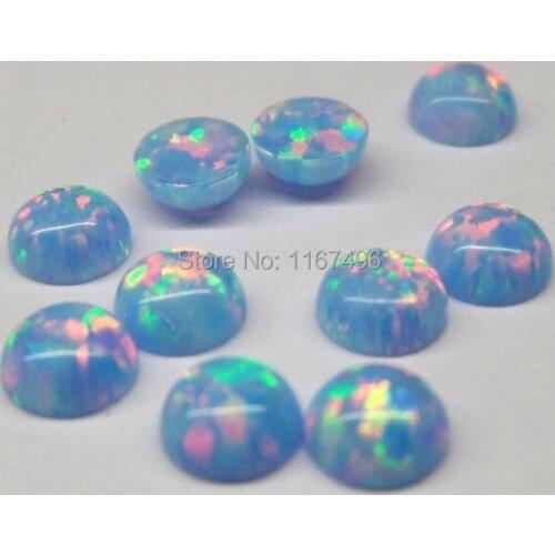 200pcs/lot Free Shipping 5mm Round Cabochon Opal, Synthetic Cornflower Blue Round Cabochon Opal for Body Piercing Jewelry