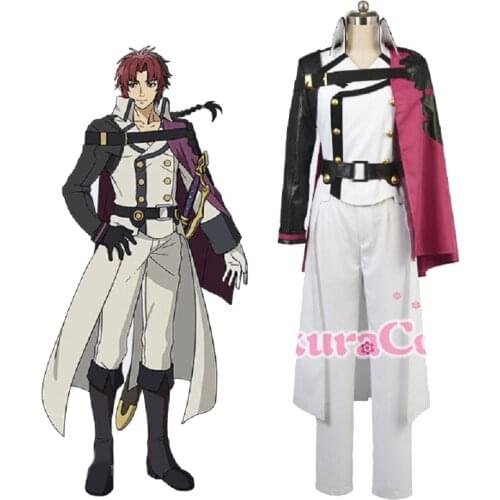 2021 Anime Seraph of the end Crowley Eusford Cosplay Men Uniform Costume Set Customization