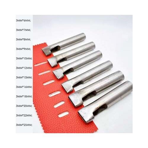 3mm wide, different sizes Oval shape Steel punch Round hole puncher Strap belt, belt leather Watch Band Gasket Tool