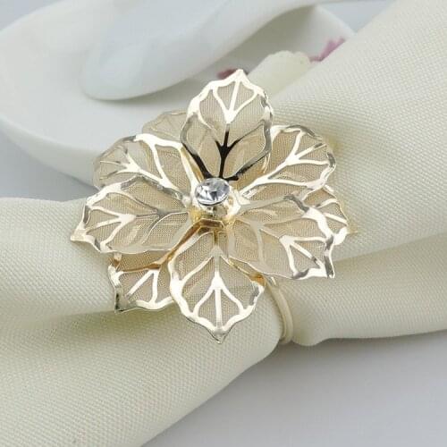 4pcs/lot Exquisite high-end hotel restaurant dedicated napkin ring mouth cloth napkin ring napkin ring seat ring