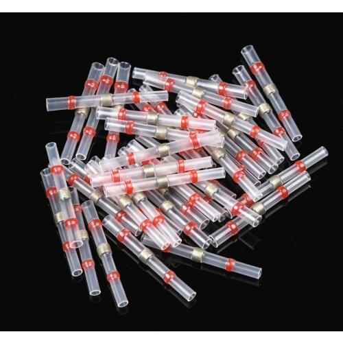 60PCS Heat Shrink Soldering Sleeve Terminals Insulated Waterproof Butt Connectors Kit Electrical Wire Soldered Terminals