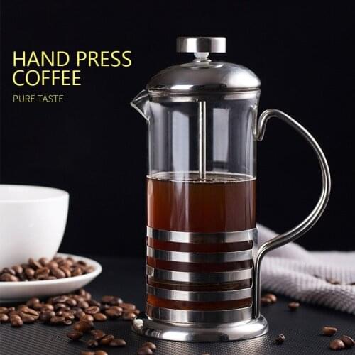 600ml Filter Glass Espresso Coffee Maker Portable Cafe French Press CafeCoffee Pot For Kaffia Gourmet Machine Drop Shipping