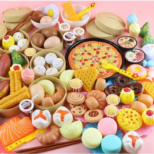 84Pcs/ Set Safety Children Plastic Toy Cut Fruit Vegetable Kitchen Game For Baby Kids Pretend Play Food Educational Classic Toys