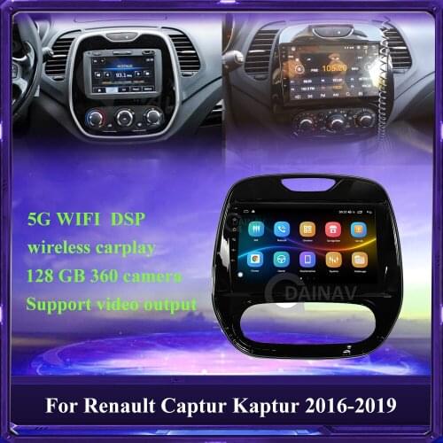 6+128GB Car Radio DVD Player GPS Navigation Head Unit for Renault Captur Kaptur 2016-2019 2 Din Car Stereo Receiver