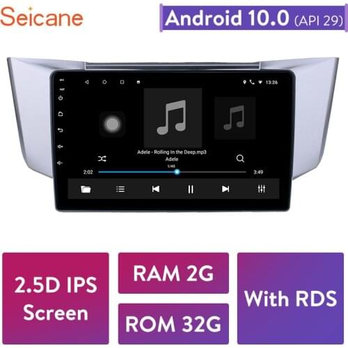 Seicane 2G RAM 10.1" Android 10.0 2.5D IPS RDS Car GPS Multimedia Navi Stereo Player For 2003 2004-2010 Lexus RX300 RX330 RX350