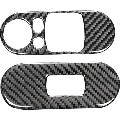 Door Window Control Covers Carbon Fiber Lifter Switch Interior Handrail Cover Sticker Case for Mini Cooper F55 F56