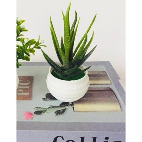 Artificial Succulent Plant Potted Bonsai Green Small Tree Fake Flowers Potted For Home Party Hotel Plants Ornaments Decor Garden