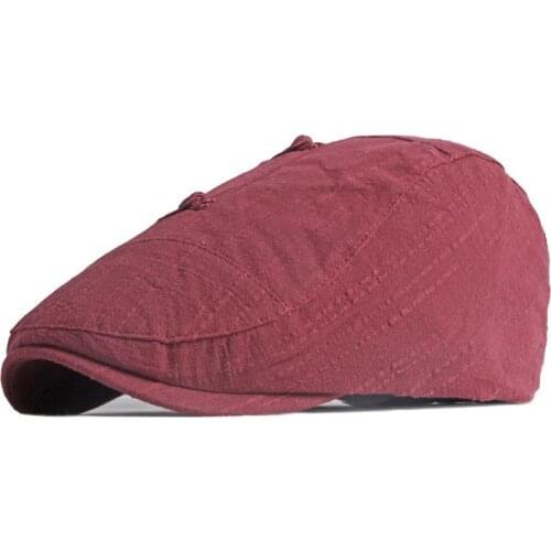 LDSLYJR 2021 Cotton Spring Newsboy Caps Flat Peaked Cap Men and Women Painter Beret Hats 132