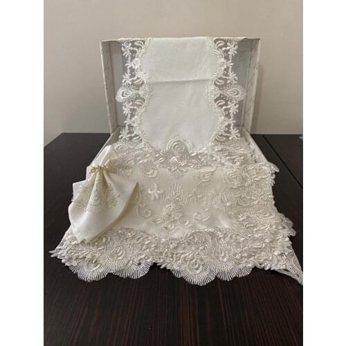 Leke Tutmaz Lüx Masa Örtüsü Takımı Yemek Seti 12 Kişilik