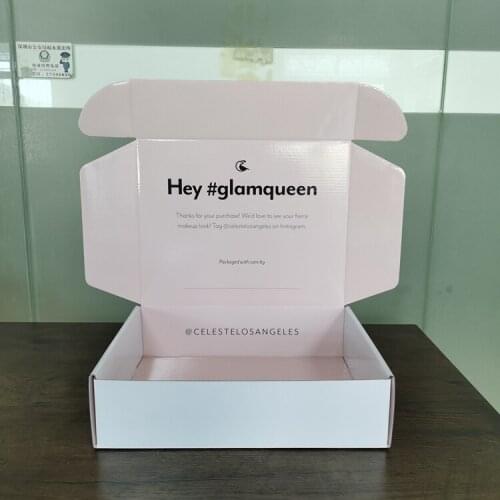 Matte E-commerce Shipping Packaging Recycled eco Corrugated Paper White Color Mailer Box