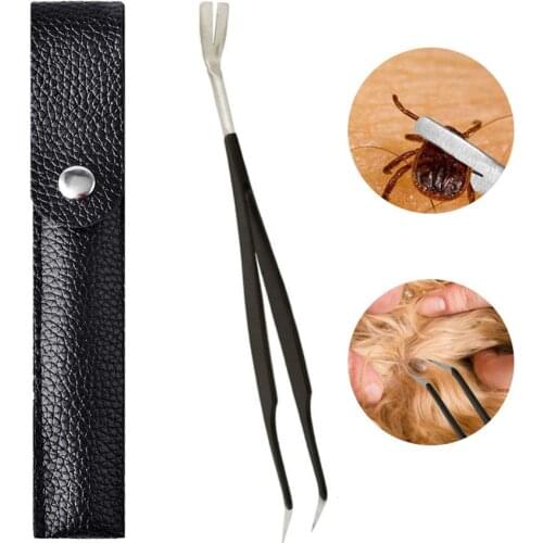 Stainless Steel Double head Hook Pet Tick Remover Tool Set Tick Hook Tick Remover for Dogs Cats #CW