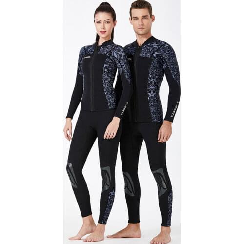 3MM Neoprene Diving Wetsuit Top Long Sleeve Women Men RashGuards Winter Warm Swimming Scuba Snorkeling Spearfishing Suit T-shirt