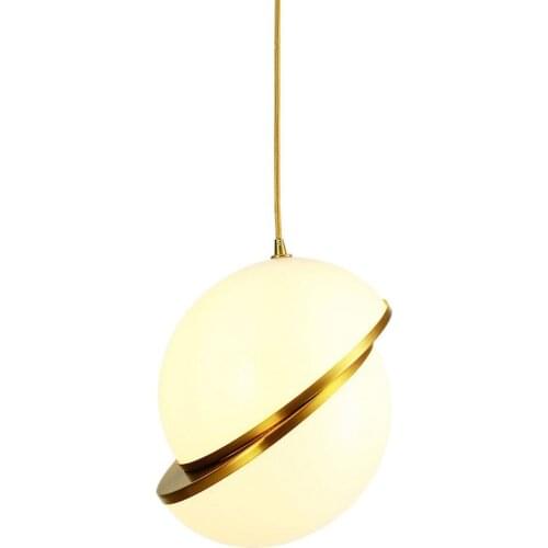 White Glass Dining Room Pendant Light Restaurant Pendant Lamp Bar Counter Chain Elegant Stair Case Hanging Lighting Fixtures