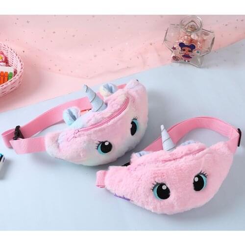 Unicorn Kitty Fluff Waist Bag Doll Clothes Accessories For American 18 Inch Girl 43 cm Born Baby Doll Items,Birthday gift Toys