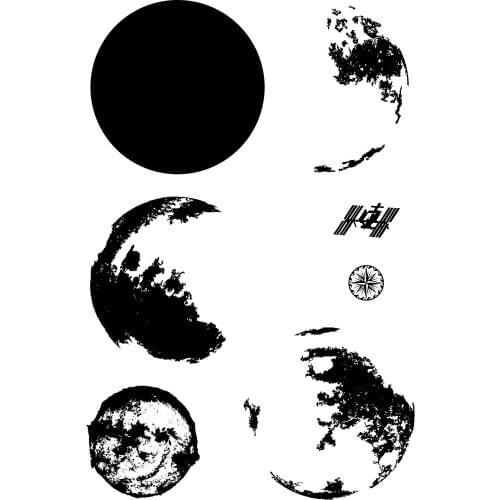 Moon Clear Stamp for Scrapbooking Transparent Silicone Rubber DIY Photo Album Decor 691