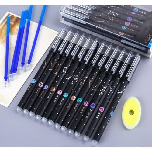 Erasable Pen Starry Pen 0.5mm Black Blue Ink Constellation Easy To Wipe School Office Supplies Stationery Erasable Ballpoint Pen