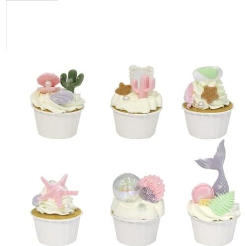 Mermaid Series Simulation Cake Wedding Dessert Table Decoration Beach Theme Dessert Model Window Decoration