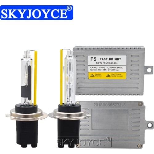 SKYJOYCE H1 H3 H11 H11R 9012 D2H 55W 5500K Car Light Headlight Kit DLT F5 Fast Bright Xenon Ballast H7 H7R Auto HID Xenon Kit