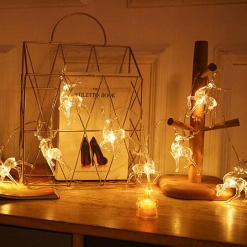 Led Sika Deer String Lights for Party Holiday Garden Garland Christmas Decorations Home Outdoor Globe Festoon Bulb Light Wedding