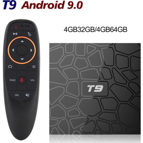 Smart T9 Android 9.0 TV BOX RK3318 Quad Core 4GB RAM 64GB ROM 2.4G/5G Dual WIFI USB 3.0 4K Bluetooth 4.0 2GB 16GB Set Top Box