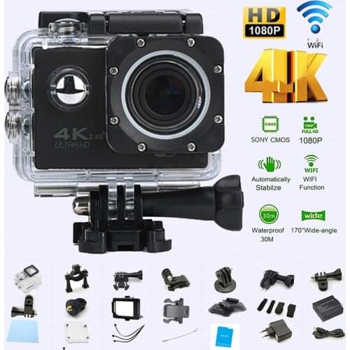 WIFI Waterproof Action Camera Cycling 4K camera Ultra Diving 60PFS kamera Helmet bicycle Cam underwater Sports 1080P Camera