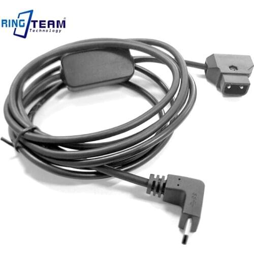 1.8M P-Tap D-Tap to Regulated Right-Angle USB Type-C Cable for GoPro HERO7 6 5 Black HERO 2018 (3')