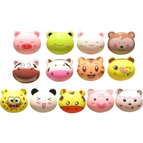 Holder Rack Organizer Lovely Cartoon Animal Head Toothbrush Holder Stand Cup Mount Suction Without Suction Cup Random Types