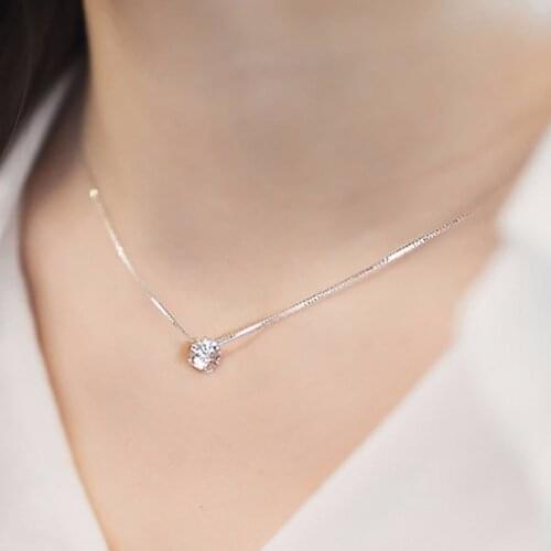 1Pc Simple Trendy Crystal Zircon Rhinestone Pendant Tattoo Choker Necklace For Women Charm Fashion Collar Bijoux Fashion Jewelry