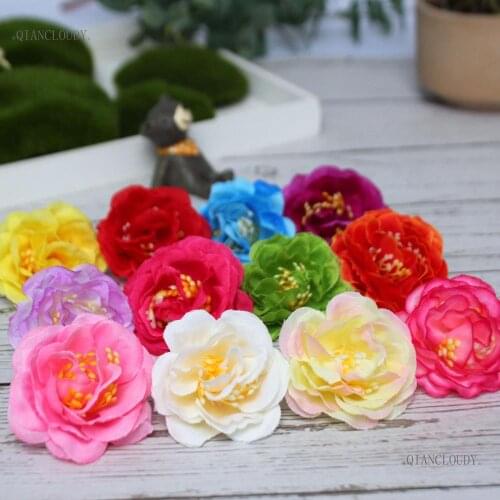 100 piece lots Artificial Hibiscus Silk flowers Heads for Hair clip DIY Garland wedding table decoration C16