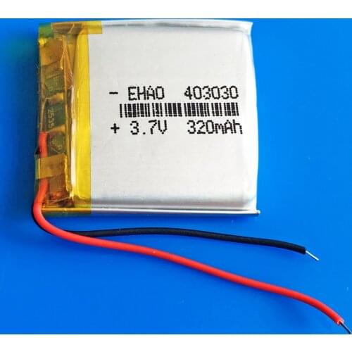 3.7V 320mAh 403030 li-po polymer lithium rechargeable battery for MP3 MP4 GPS DVD bluetooth recorder headset e-book camera