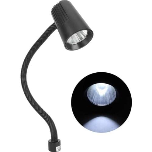 AC 100-220V 20W LED Sewing Machine Light Flexible Gooseneck With Magnetic Base For CNC Lathe Tool Woek Table Lamp