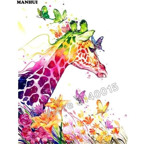DIY 5D Diamond Mosaic Diamond Painting Cross Stitch Cartoon giraffe Kit Diamonds Embroidery Square Home Decoration ABC345