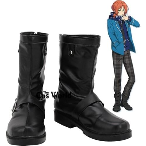 Ensemble Stars! Tsukinaga Leo Games Customize Cosplay Low Heels Shoes Boots