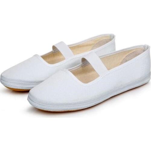 Size 20-40 White Shoes Women Slip-on Flat Shoe 2021 High Quality Nurse Ballet Shoes Summer New Light Loafers Zapatos De Mujer