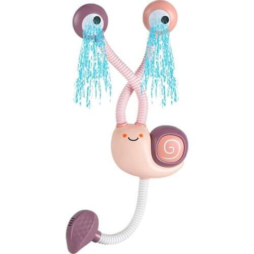 Baby Bath Shower Head Snails Double-head Spout Toy Tub Or Sink